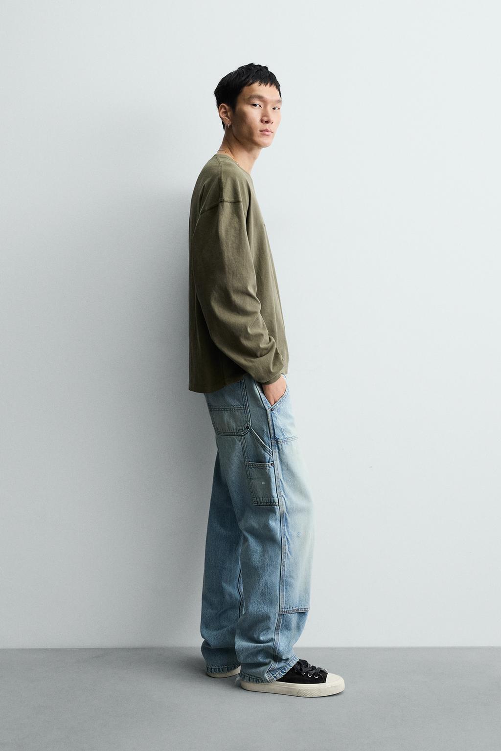 ФУТБОЛКА С ЭФФЕКТОМ ПОТЕРТОСТИ И РЕЛЬЕФНОЙ ТКАНИ