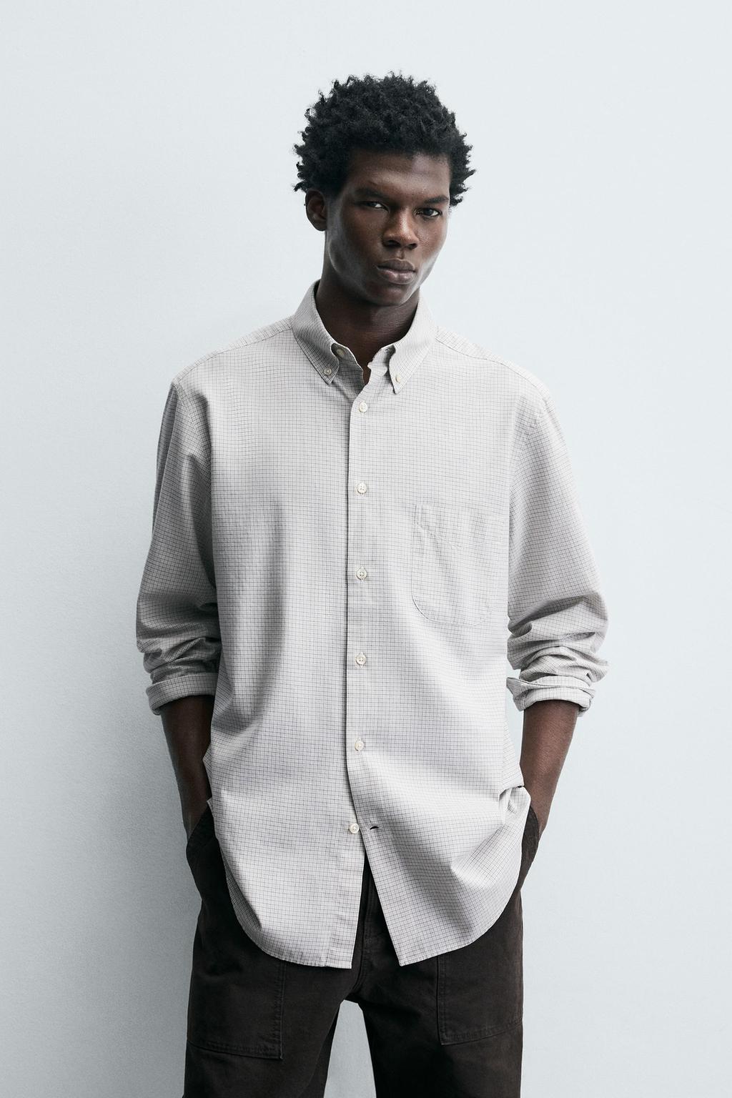 РУБАШКА КЛАССИЧЕСКОГО КРОЯ В КЛЕТКУ