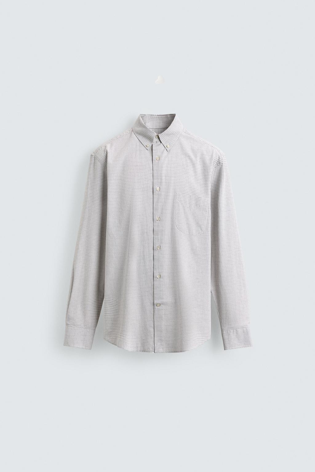 РУБАШКА КЛАССИЧЕСКОГО КРОЯ В КЛЕТКУ