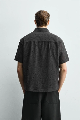 Рубашка с цветочным жаккардовым узором- Заказать в России