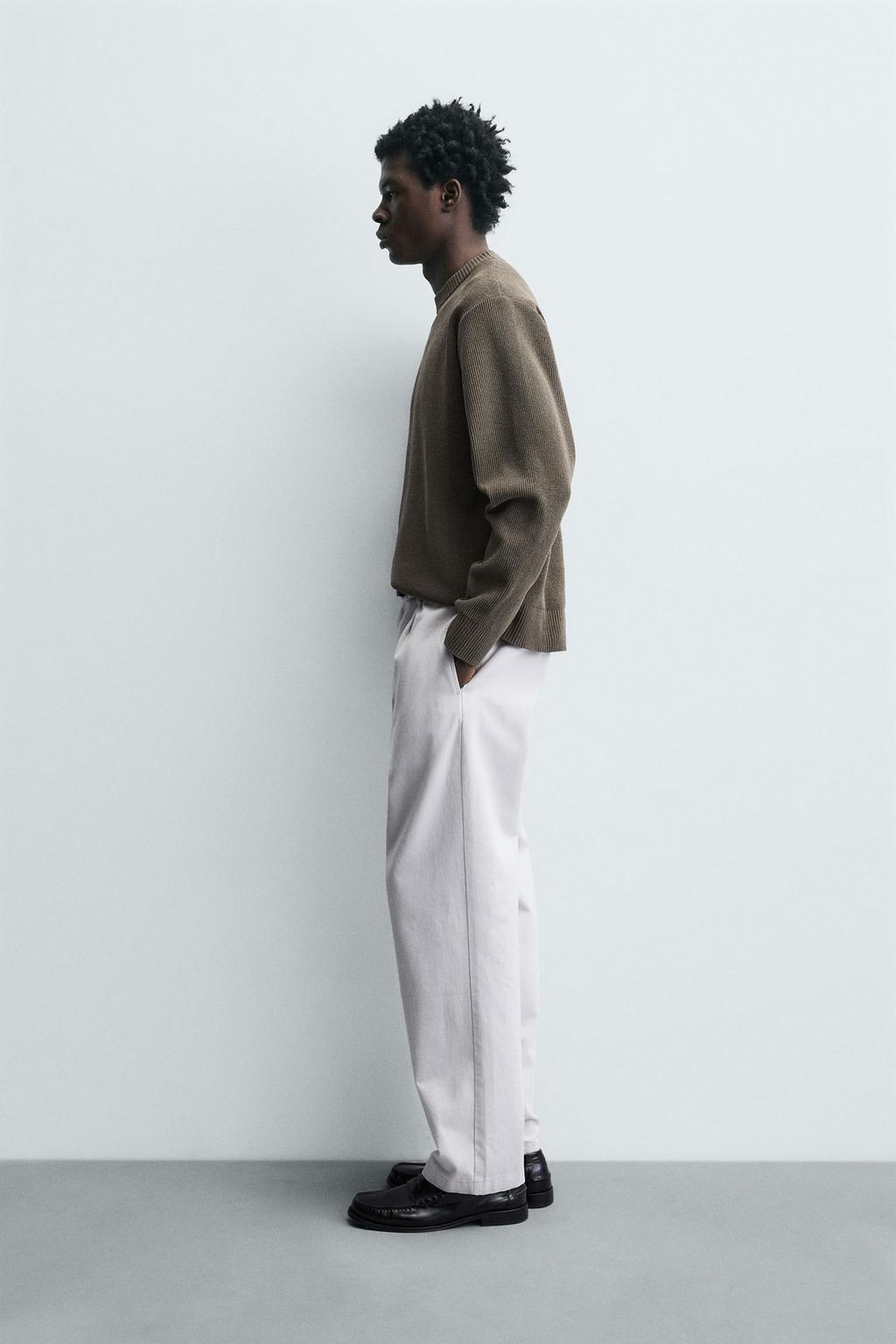 СВИТЕР ИЗ ШЕНИЛЛОВОЙ ТКАНИ С РЕЛЬЕФНЫМ УЗОРОМ