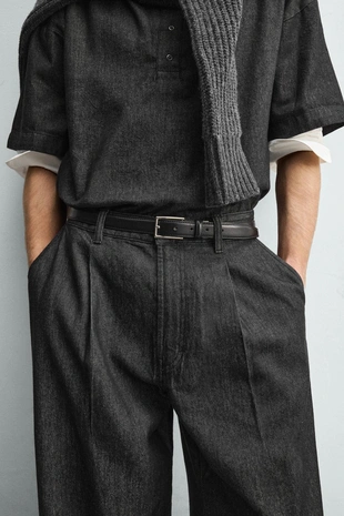 Джинсы с легкими складками- Заказать в России