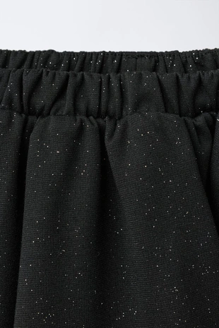 Black | 2878/512/800 - Zara Юбка-баллон из трикотажа пунто рома с блёстками