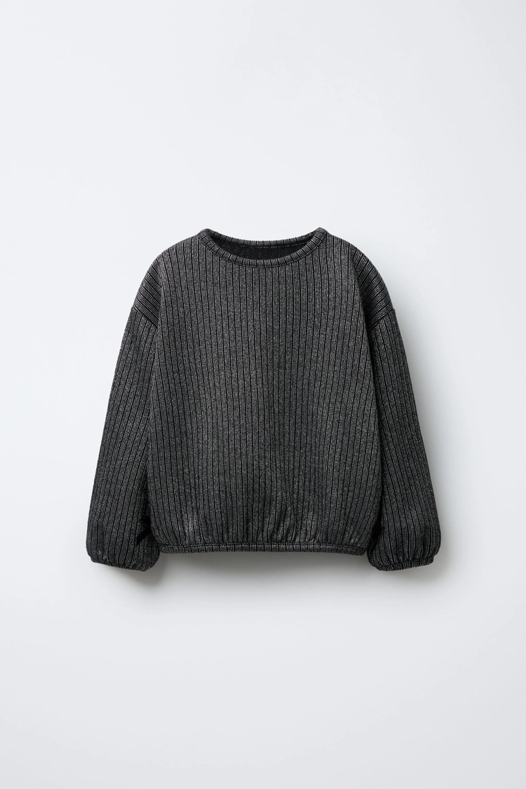 Мерцающая рубашка с ребристым узором