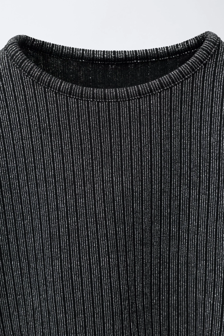 Мерцающая рубашка с ребристым узором