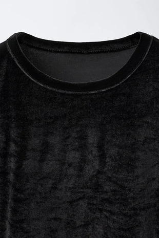 Бархатная футболка с бантами- Заказать в России