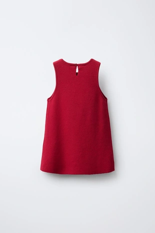 Купить Zara Трикотажное платье с бархатными бантами