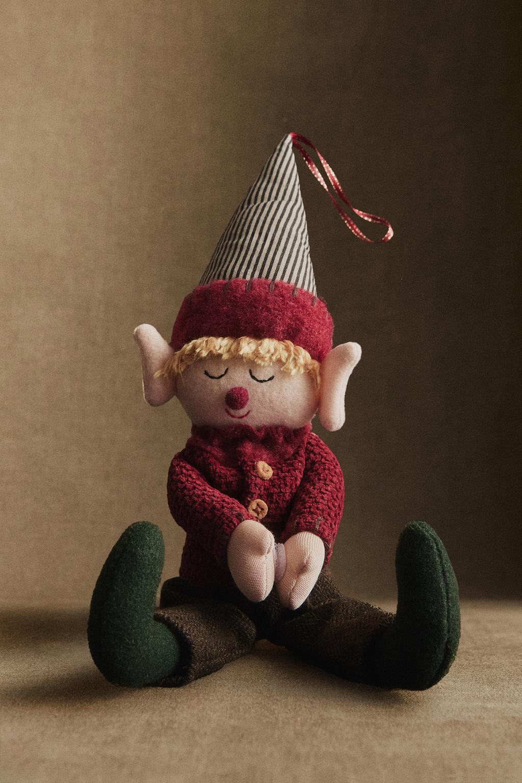 Детская веселая игрушка-эльф на рождество