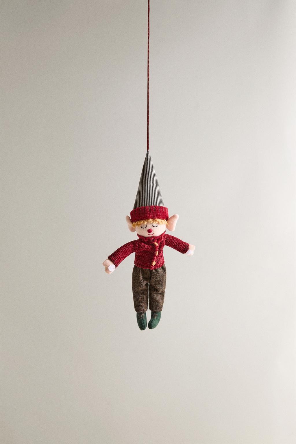 Детская веселая игрушка-эльф на рождество