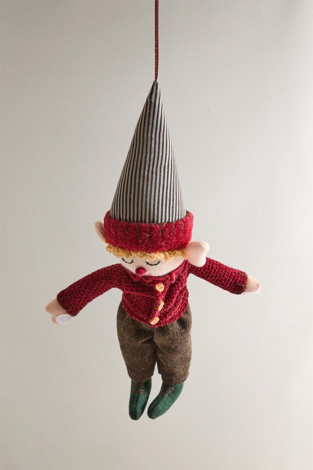 Детская веселая игрушка-эльф на рождество