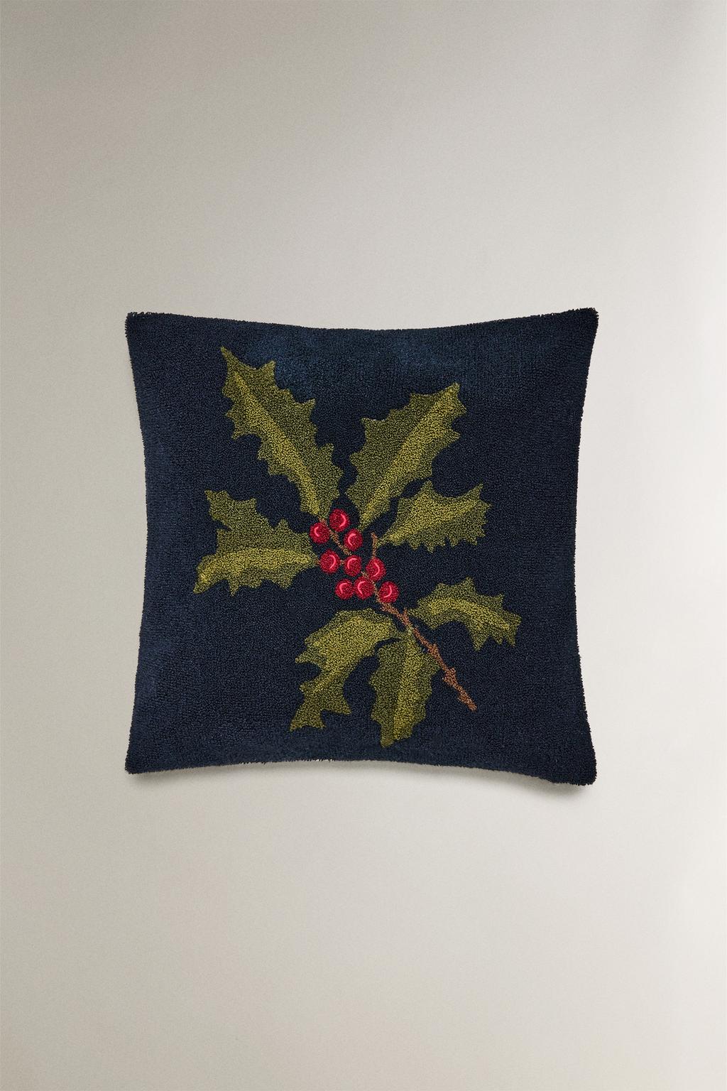 Чехол подушки рождественский плющ