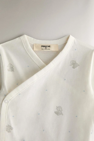 Детский боди для малышей с принтом слонов (набор из 3 штук)- Заказать в России