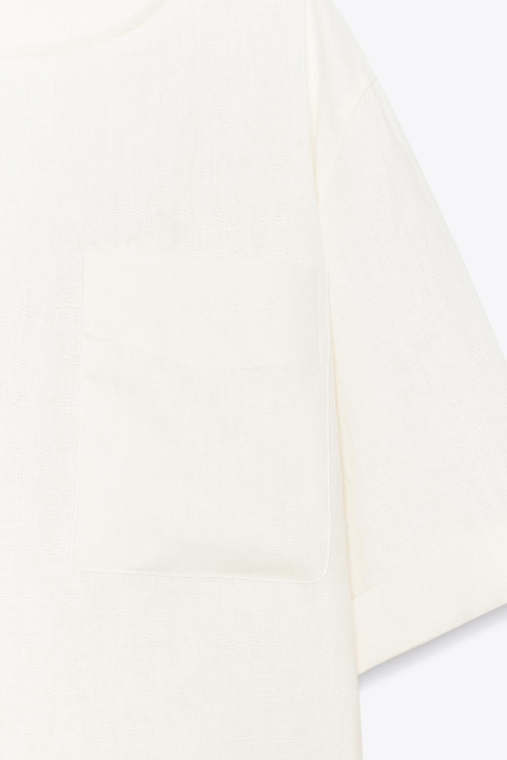 ТОП ИЗ ЛЬНА С КОРОТКИМИ РУКАВАМИ ZW COLLECTION