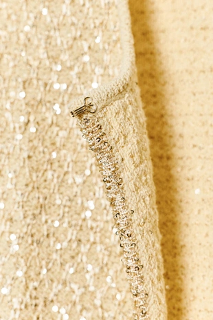 Вязаная куртка с пайетками- Заказать в России