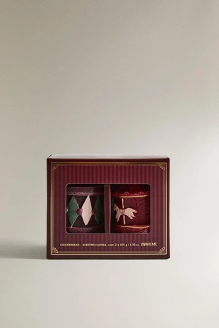 Набор ароматических свечей в форме барабанов с ароматом имбирного пряника (набор из 2 шт.)- Заказать в России