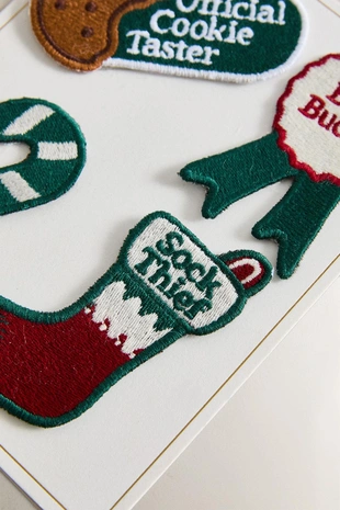 Термоклейкие патчи на рождество (набор из 4 штук)