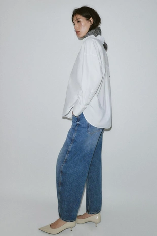 Базовая рубашка из поплина- Заказать в России