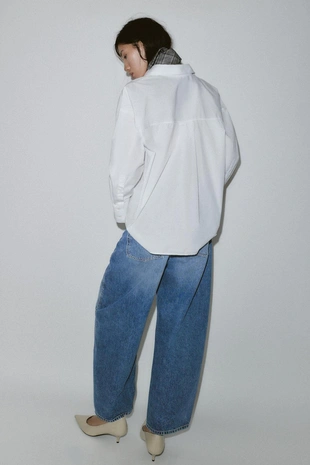 Базовая рубашка из поплина- Заказать в России