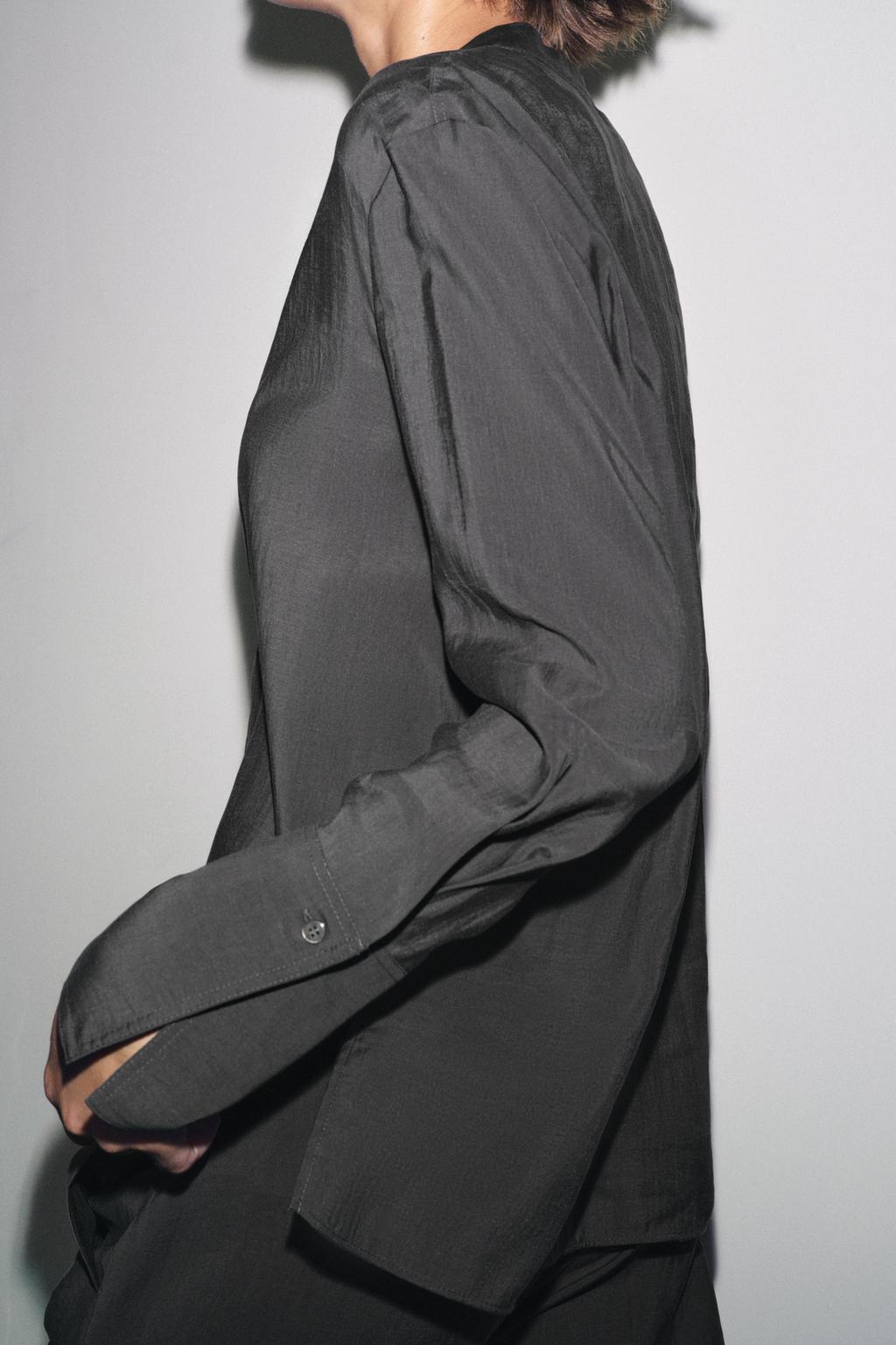 РУБАШКА ИЗ СТРУЯЩЕЙСЯ ТКАНИ — ZW COLLECTION