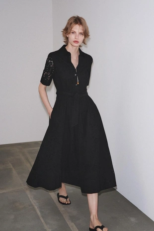 Платье-рубашка с вышивкой — ZW COLLECTION