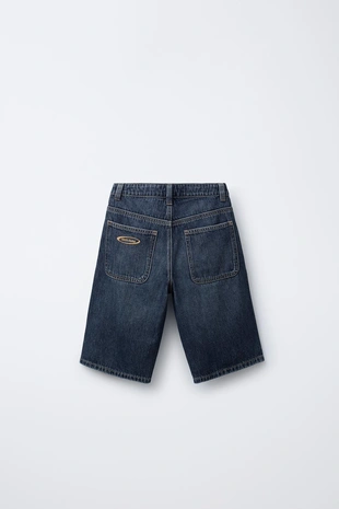 Джинсовые бермуды широкого кроя