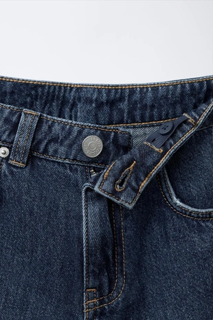 Джинсовые бермуды широкого кроя