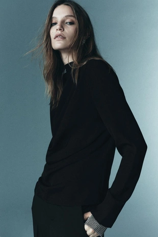 Купить Zara Блуза со сборками — LIMITED EDITION