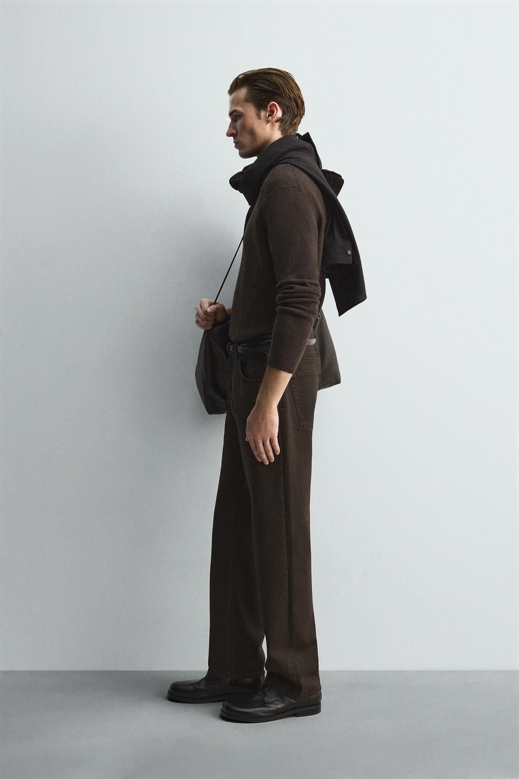 ДЖИНСЫ STRAIGHT FIT С ВОЩЕНЫМ ПОКРЫТИЕМ