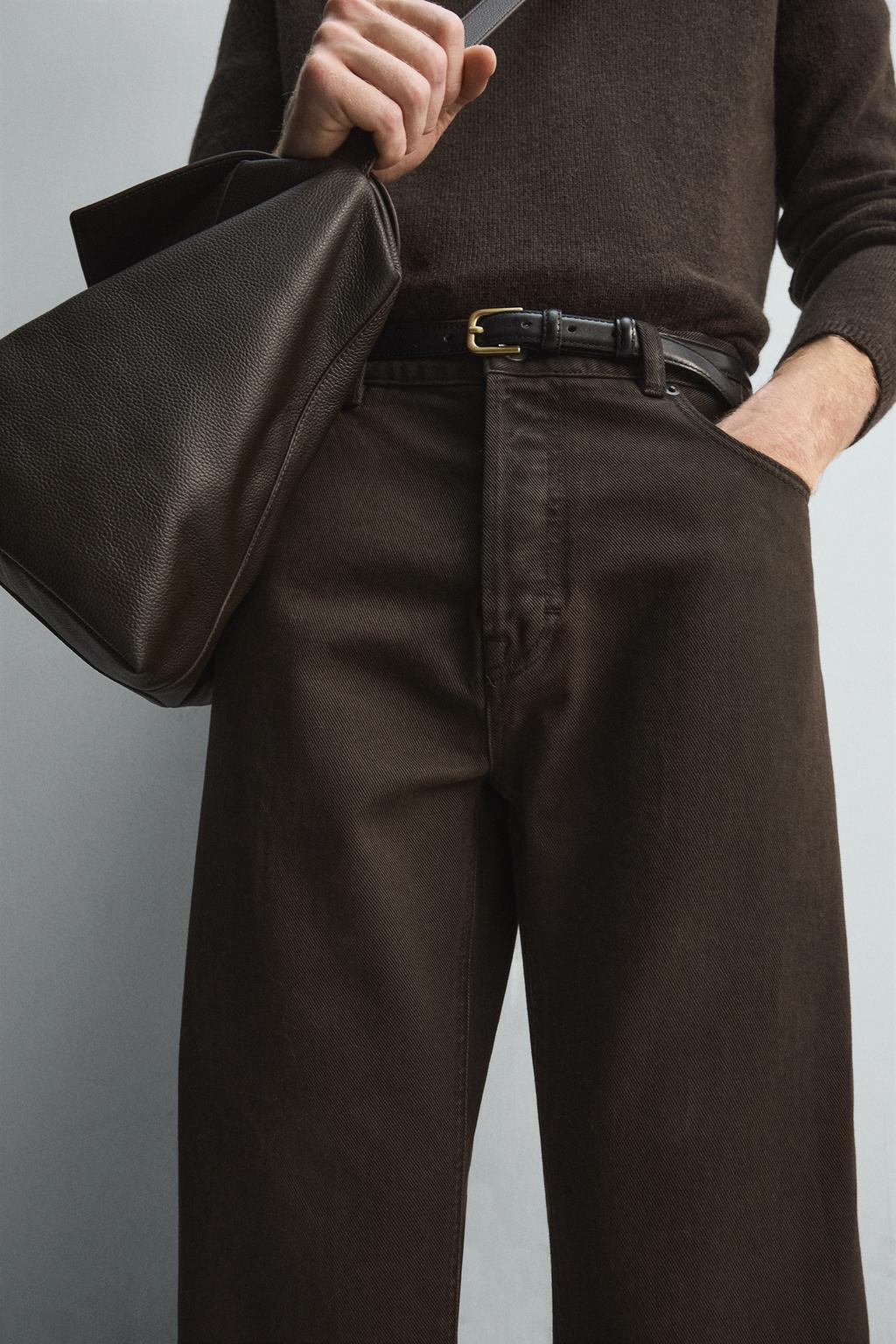 ДЖИНСЫ STRAIGHT FIT С ВОЩЕНЫМ ПОКРЫТИЕМ