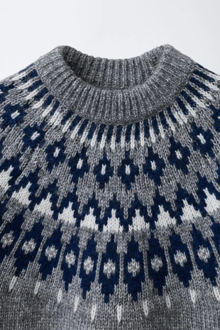 Жаккардовый свитер- Заказать в России