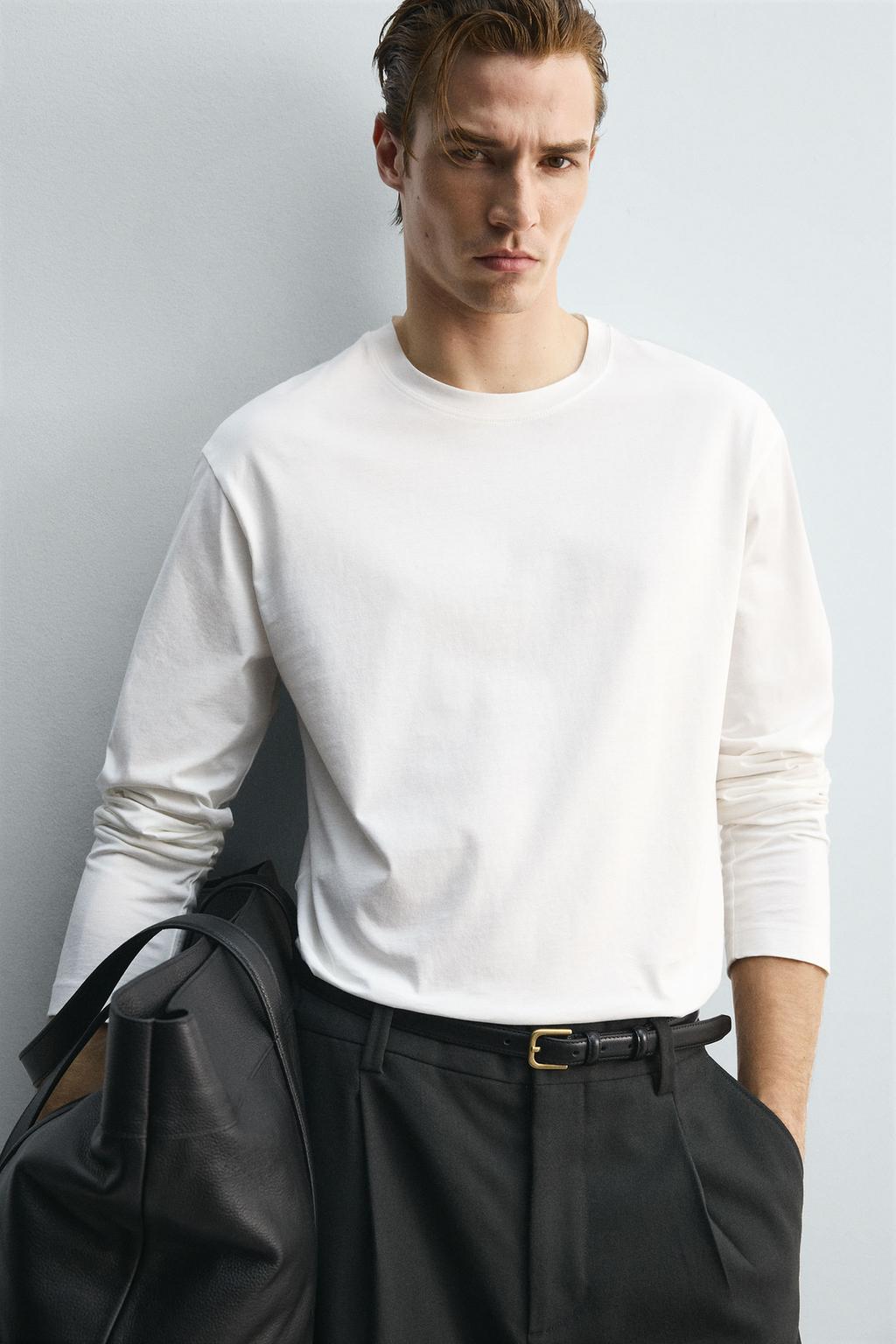 МЕРСЕРИЗОВАННАЯ ФУТБОЛКА С ДЛИННЫМИ РУКАВАМИ — LIMITED EDITION