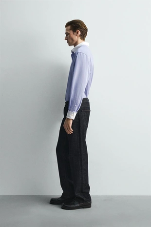 Рубашка в полоску с контрастными элементами - LIMITED EDITION- Заказать в России