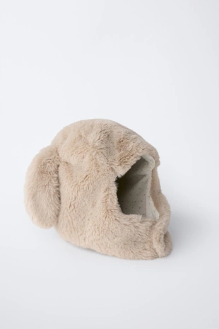 Детям от 3 до 6 лет / шапка из искусственного меха с ушками зайца- Заказать в России