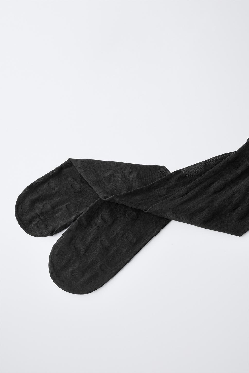 Колготки с микрофиброй в горошек