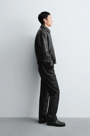 Стеганая куртка из искусственной кожи- Заказать в России