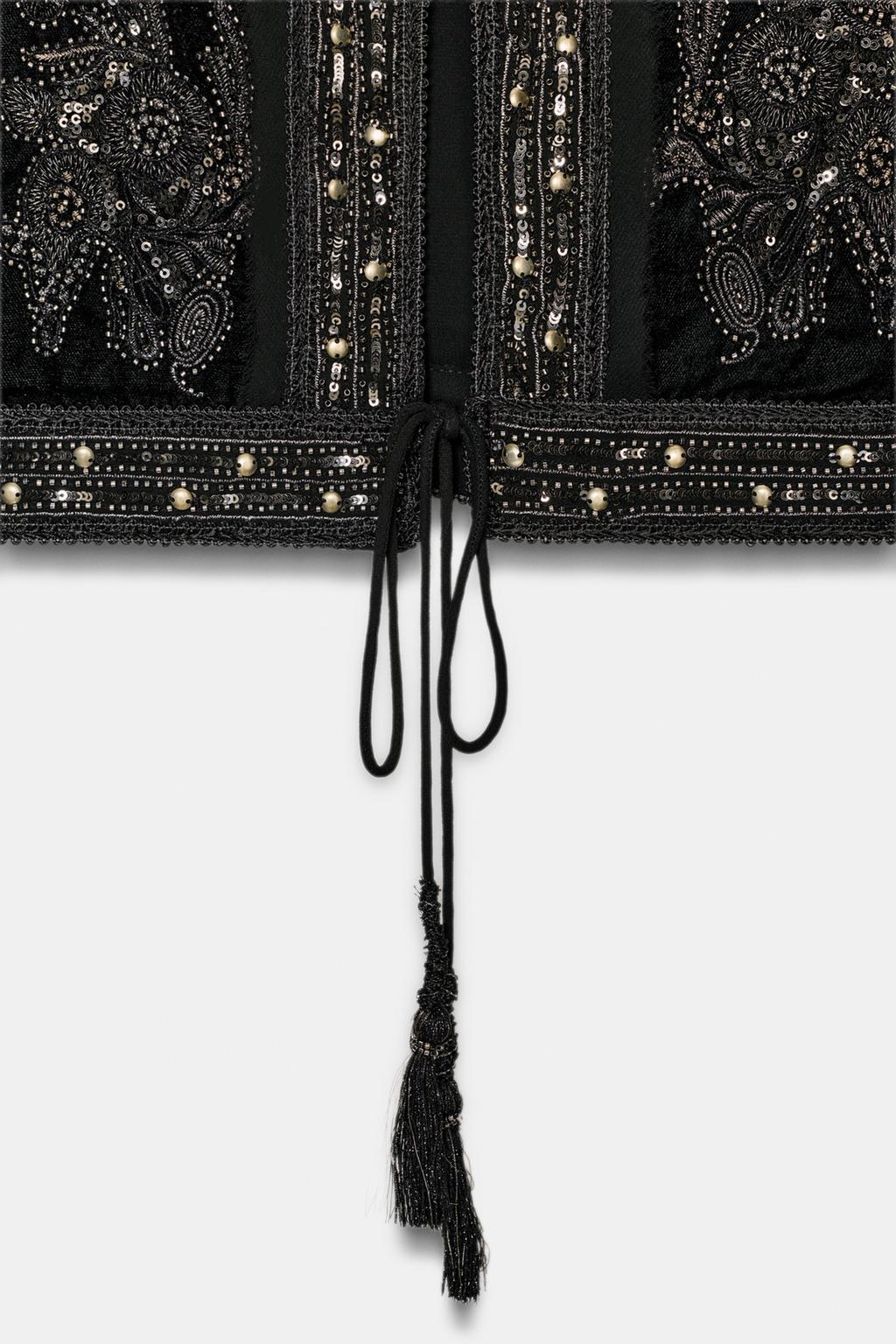 УКОРОЧЕННАЯ КУРТКА С ВЫШИВКОЙ — ZW COLLECTION LIMITED EDITION