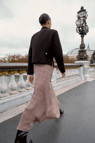 Кардиган из шерсти с воротником-стойкой- Заказать в России