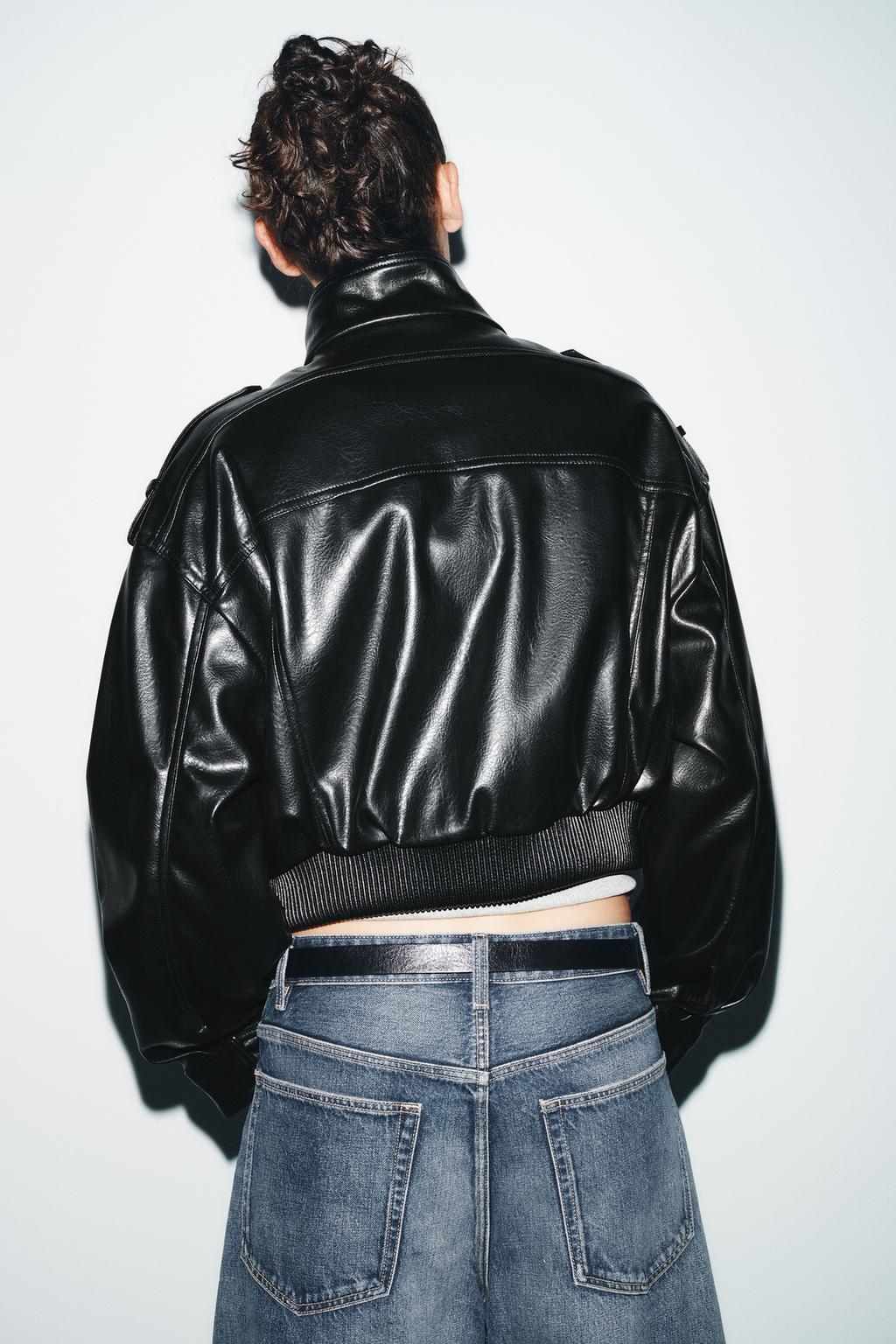 КУРТКА ИЗ ИСКУССТВЕННОЙ КОЖИ С ХЛЯСТИКАМИ