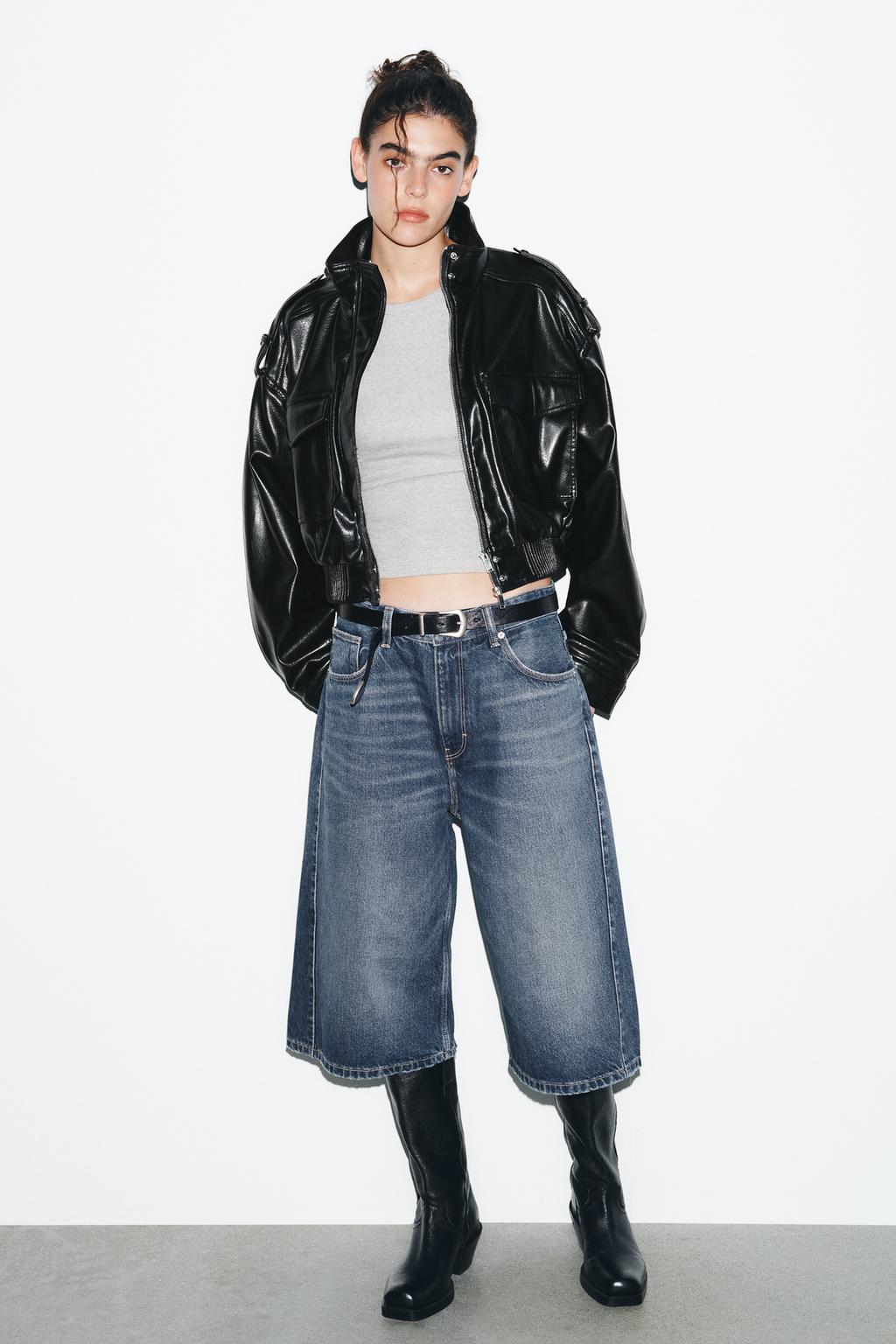 КУРТКА ИЗ ИСКУССТВЕННОЙ КОЖИ С ХЛЯСТИКАМИ