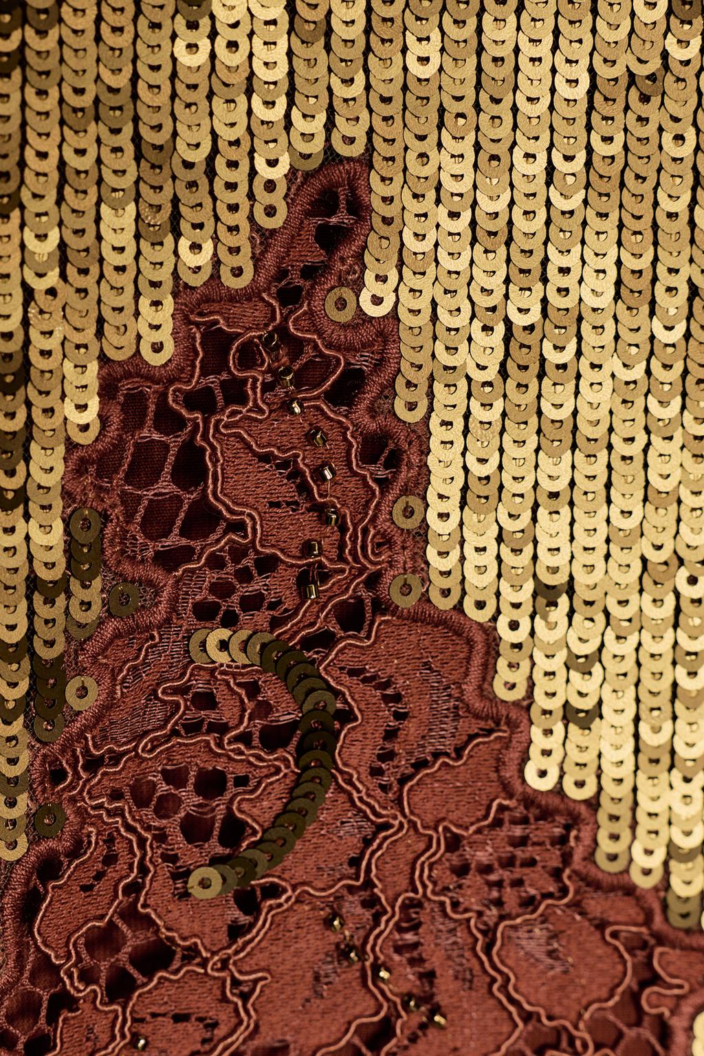 ПЛАТЬЕ С КРУЖЕВОМ И ПАЙЕТКАМИ ZW COLLECTION LIMITED EDITION