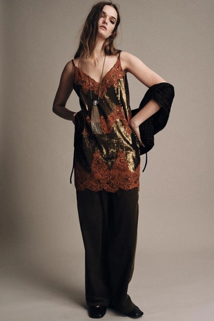 Купить Zara Платье с кружевом и пайетками ZW COLLECTION LIMITED EDITION