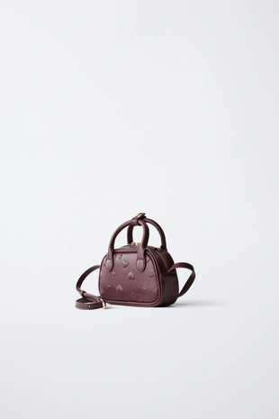 Мини-сумка-боулинг с сердечками- Заказать в России