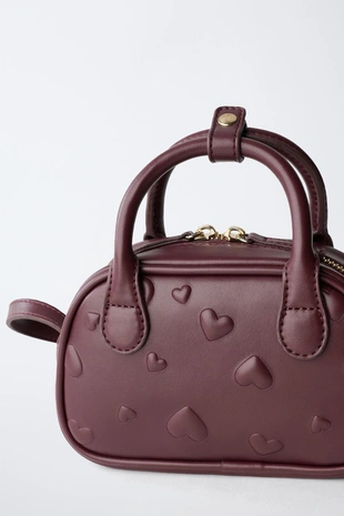 Мини-сумка-боулинг с сердечками- Заказать в России