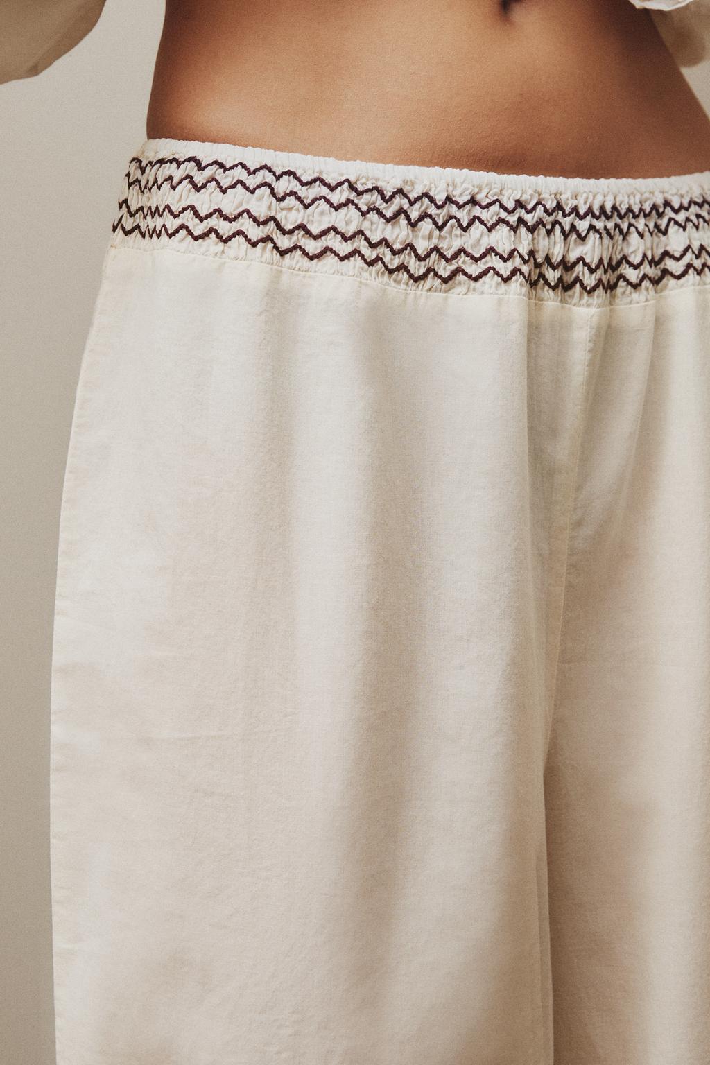 Пижамные брюки сборками на рождество