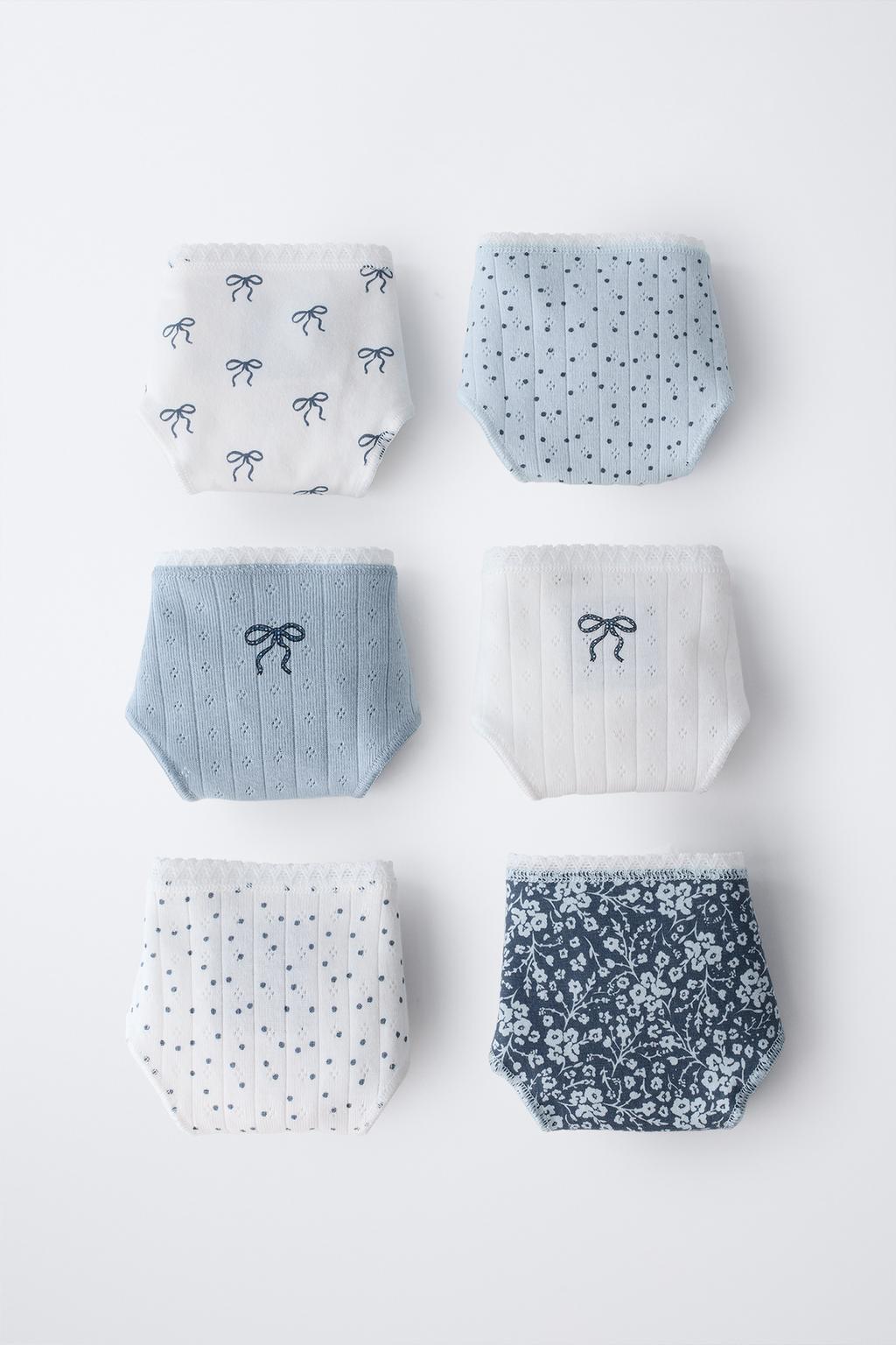 6–14 ЛЕТ/ НАБОР ИЗ ШЕСТИ ТРУСОВ С БАНТИКАМИ