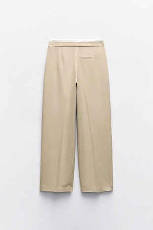 Брюки WIDE LEG с двойным поясом- Заказать в России