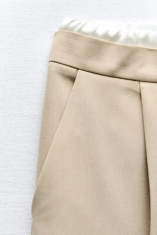 Брюки WIDE LEG с двойным поясом- Заказать в России