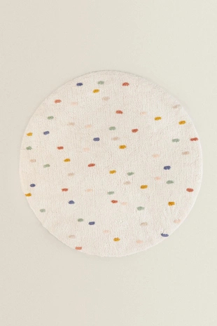 Детский многоцветный коврик из хлопка в горошек- Заказать в России