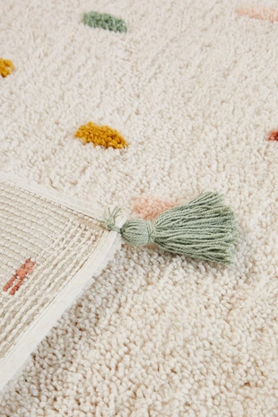 Детский многоцветный коврик из хлопка в горошек- Заказать в России