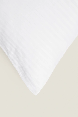 Полосатый хлопковый защитник для подушки- Заказать в России